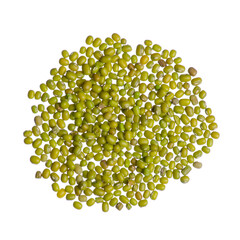 Wall Mural - mung bean on a white background isolation, top view