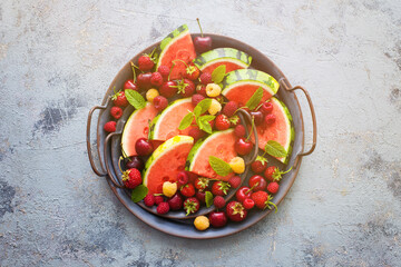 Wall Mural - summer fruits