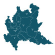 Vector Map of Lombardy (Lombardia), Italy
