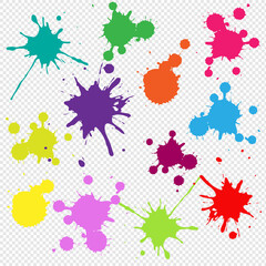 Colorful Frame With Blobs Isolated Transparent Background, Vector Illustration