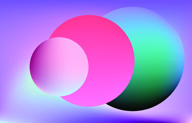 Wall Mural - abstract geometic background with composition of colorful circles.