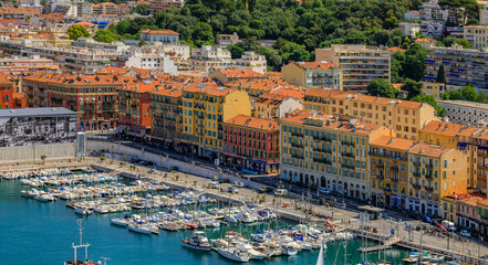 Wall Mural - Nice city coastline on the Mediterranean Sea