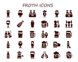 Sticker - froth icon set