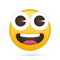 Canvas Print - happy emoji face funny character