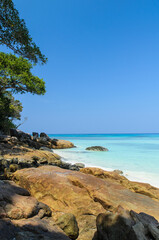 Beautiful beach on Tachai island in Southern of Thailand