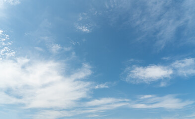 blue sky with white clouds, nature background