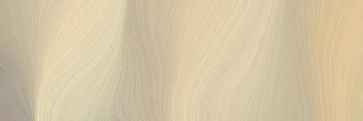 Poster - soft abstract art waves graphic with modern soft curvy waves background design with tan, wheat and rosy brown color