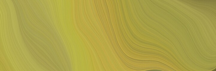 Poster - soft creative waves graphic with modern curvy waves background illustration with dark khaki, dark olive green and dark golden rod color