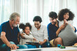 © chokniti - Happy multi-generation family living at home, stay home and relaxing with big family