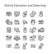 © doraclub - Online Education and Elearning outline icon set.