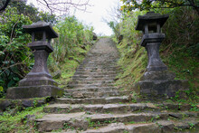 Jinguashi Shinto Shrine Ruins In Jinguashi, Ruifang, New Taipei City, Taiwan.