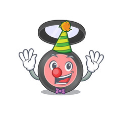 Sticker - Friendly clown pink blusher mascot design concept