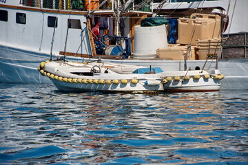 Fishing boats in harbor in Adriatic sea