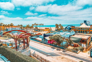 Wall Mural - City views, Santa Monica streets - a suburb of Los Angeles. California.USA.