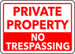 Private property sign 