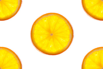 Wall Mural - Orange slice isolated on white background