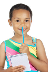 Wall Mural - adorable girl writing