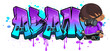Adam. A cool Graffiti Name illustration inspired by graffiti and street art culture. Vivid vibrant colors, immaculate style, perfect balance.
