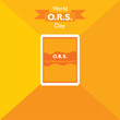 Vector illustration for World ORS day observed on 29th July