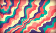 Abstract pattern design made of colorful wavy shapes. Vector illustration.