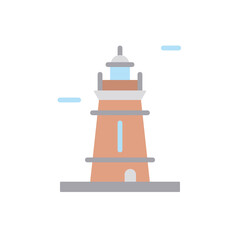 Wall Mural - Navigational, lighthouse icon. Simple color vector elements of pharos icons for ui and ux, website or mobile application