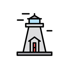 Wall Mural - Architecture and city, lighthouse icon. Simple color with outline vector elements of pharos icons for ui and ux, website or mobile application