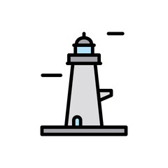 Wall Mural - Japanese, lighthouse icon. Simple color with outline vector elements of pharos icons for ui and ux, website or mobile application