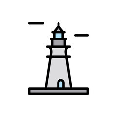 Wall Mural - Navigational, lighthouse icon. Simple color with outline vector elements of pharos icons for ui and ux, website or mobile application