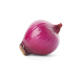 Fresh red onion bulb isolated on white