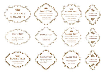 set of vintage labels