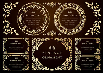 Wall Mural - set of vintage frames