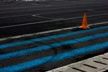 Motor Racing Track Corner Apex / Tire tracks on asphalt