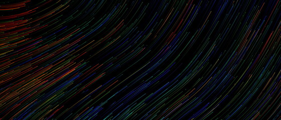 Wall Mural - abstract background with colorful spiral swirl lines, fiber data flow, 3d illustration