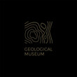 illustration logo vector graphic of earth's texture lines, good for the geological logo