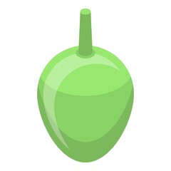 Sticker - Green grape grain icon. Isometric of green grape grain vector icon for web design isolated on white background