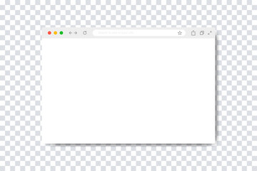 Wall Mural - web browser window. vector isolated illustration. web window screen mockup. empty internet pade with