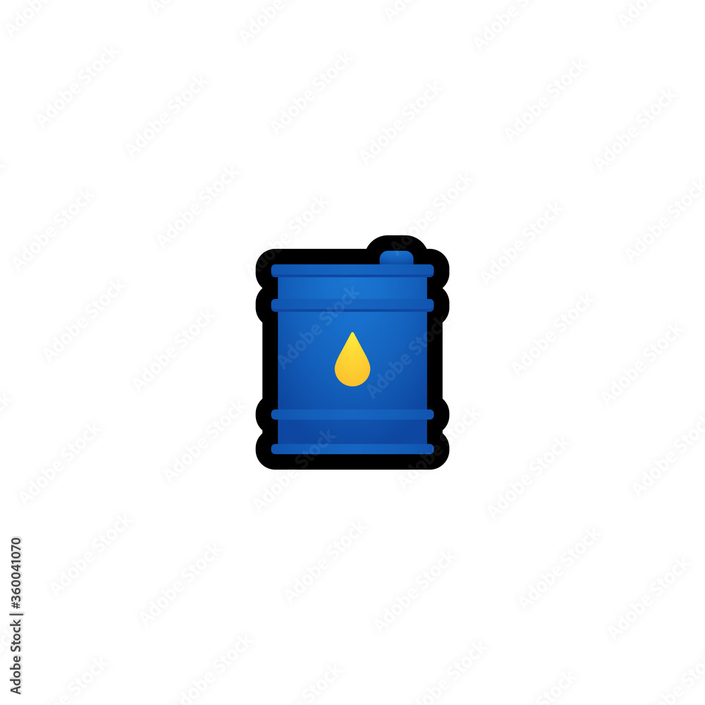 Oil Drum Vector Icon. Barrel Isolated Cartoon Style Emoji, Emoticon ...