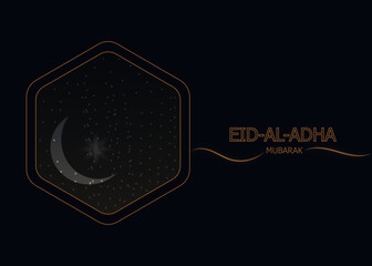 Wall Mural - Illustration abstraction of Eid-Al-Adha mubarak celebration banner concept isolated  