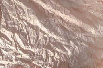 Wall Mural -  Brown Wrinkled paper  sheet texture background.