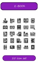 Sticker - e-book icon set