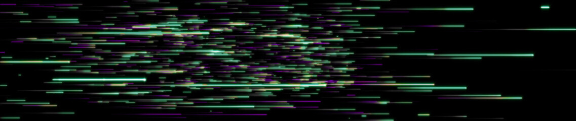 Wall Mural - Neon glowing lines, Abstract motion geometric background, glowing neon.