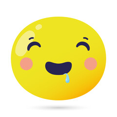 Canvas Print - emoji face dummy funny character