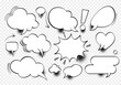 © halimqdn - A set of comic speech bubbles and elements