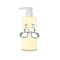 Poster - Caricature design style of hair mask with a sad face