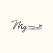 MG initials signature logo. Handwriting logo vector templates. Hand drawn Calligraphy lettering Vector illustration.