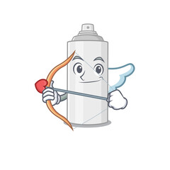 Sticker - A lovable hair spray as a romantic cupid cartoon picture with arrow