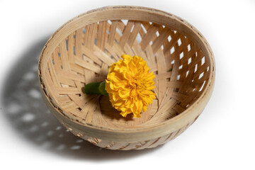 Wall Mural - Yellow Colour Marigold Flower With Basket