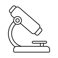 Chemistry microscope line style icon vector design