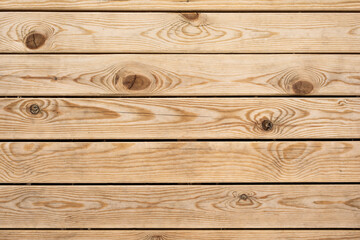 Wall Mural - Wood texture background. Natural light brown wooden planks.