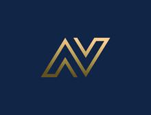 AV. Monogram Of Two Letters A&V. Luxury, Simple, Minimal And Elegant AV Logo Design. Vector Illustration Template.
